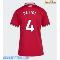 Camisa de time de futebol Manchester United Matthijs de Ligt #4 Replicas 1º Equipamento Feminina 2026-27 Manga Curta